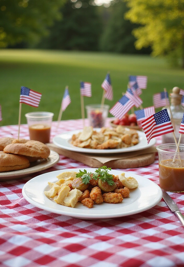 15 Must-Try Picnic Decorating Tips for the Fourth of July (You Won't Believe #11!) - 7. Miniature Flags Galore!