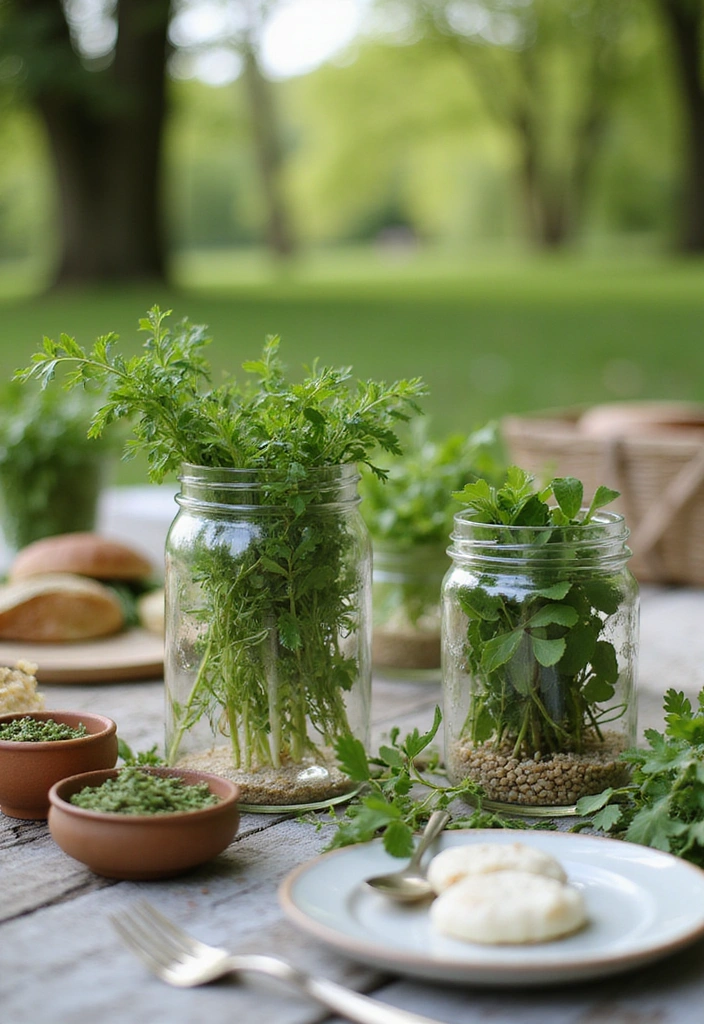 15 Must-Try Picnic Decorating Tips for the Fourth of July (You Won't Believe #11!) - 9. Fresh Herb Arrangements