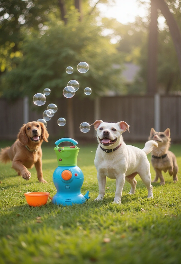 15 Quirky Pet Gifts That'll Have Your Boomer Parents Shaking Their Heads in Shock! - 15. Pet-Friendly Bubble Machine