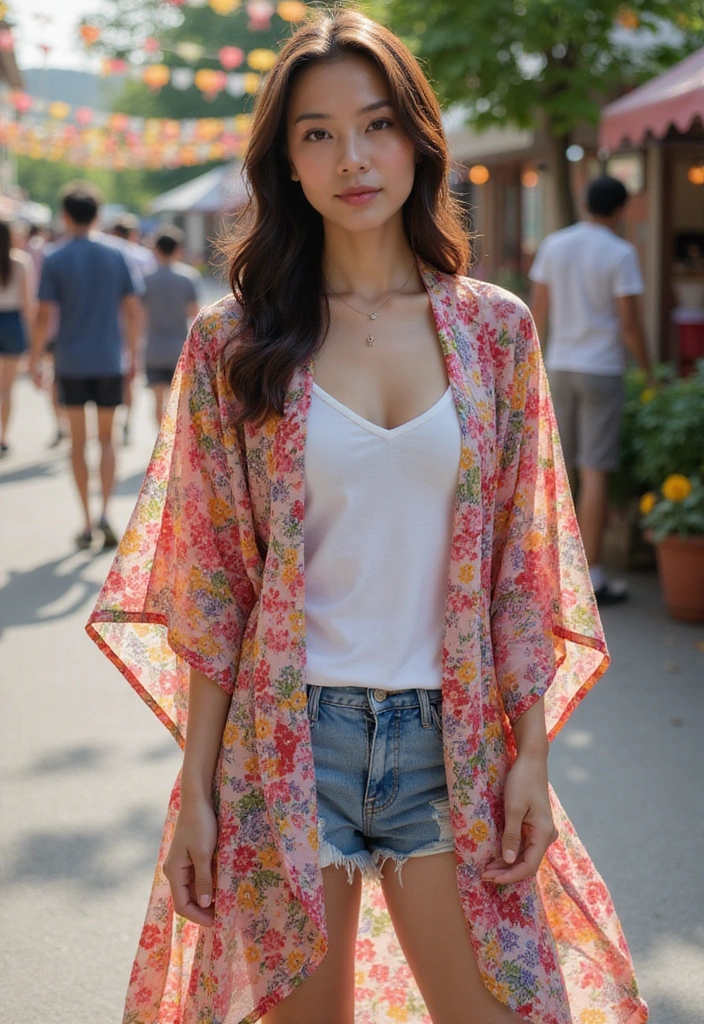 18 Chic Summer Festival Outfit Ideas You Need to Try Now (You Won't Regret #7!) - 8. Floral Kimonos