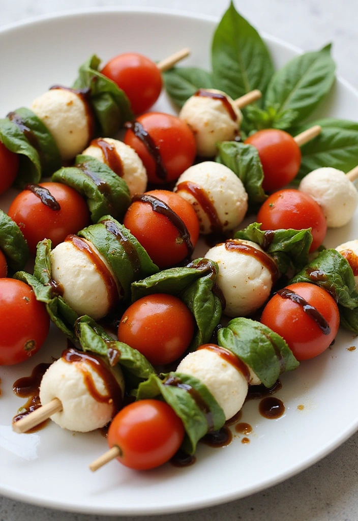 20 Easy Fourth of July Recipes You Can Whip Up in No Time! - 8. Easy Caprese Skewers