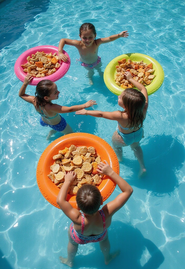 20 Family-Friendly Pool Party Ideas That Everyone Will Love! (Number 5 Is a Game-Changer!) - 11. Floating Snack Trays