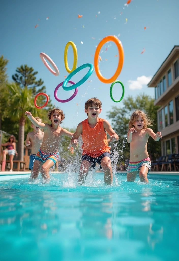 20 Family-Friendly Pool Party Ideas That Everyone Will Love! (Number 5 Is a Game-Changer!) - 12. Poolside Ring Toss