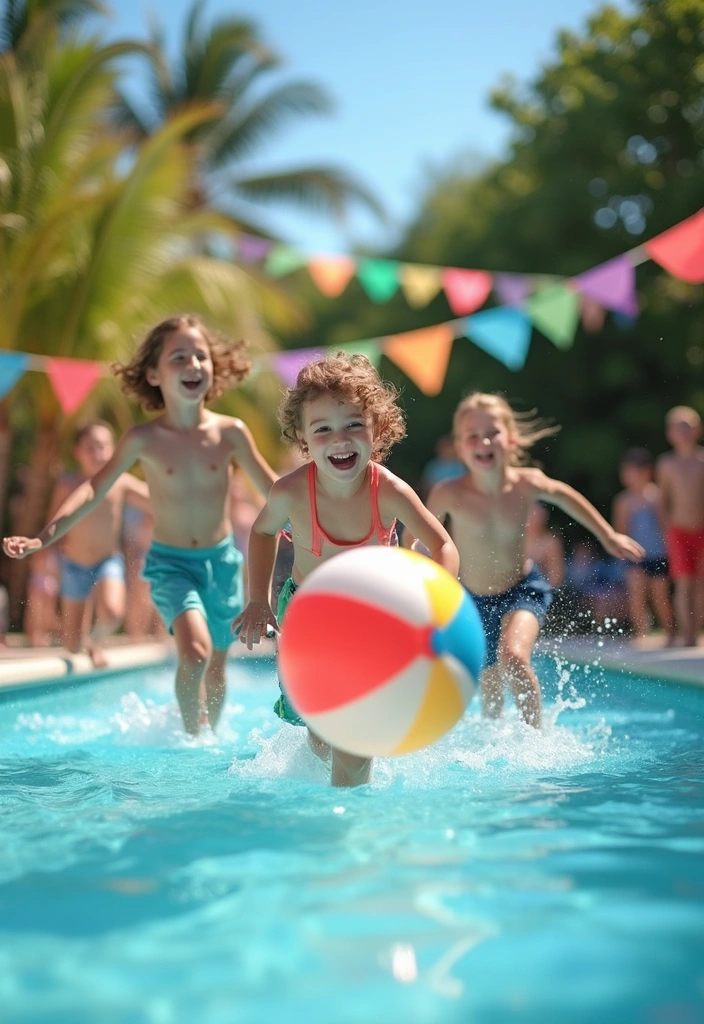 20 Family-Friendly Pool Party Ideas That Everyone Will Love! (Number 5 Is a Game-Changer!) - 15. Giant Beach Ball Fun