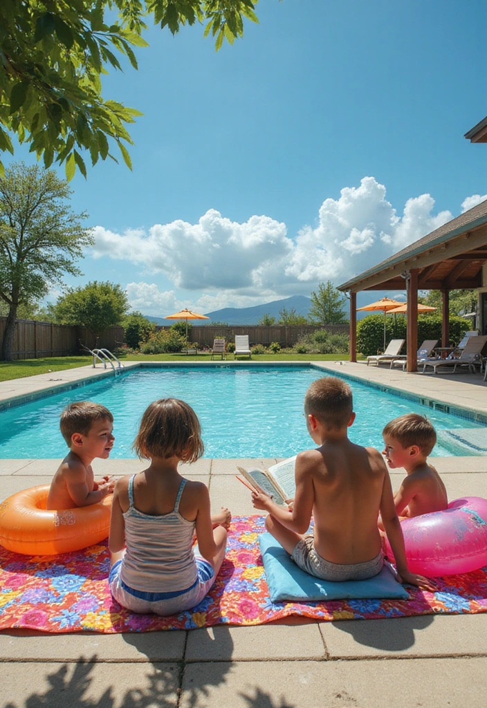 20 Family-Friendly Pool Party Ideas That Everyone Will Love! (Number 5 Is a Game-Changer!) - 16. Poolside Storytime