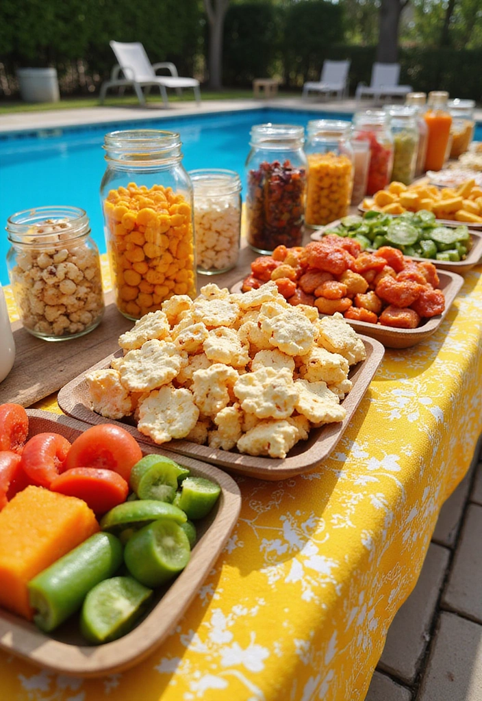 20 Family-Friendly Pool Party Ideas That Everyone Will Love! (Number 5 Is a Game-Changer!) - 4. Snack Bar Extravaganza