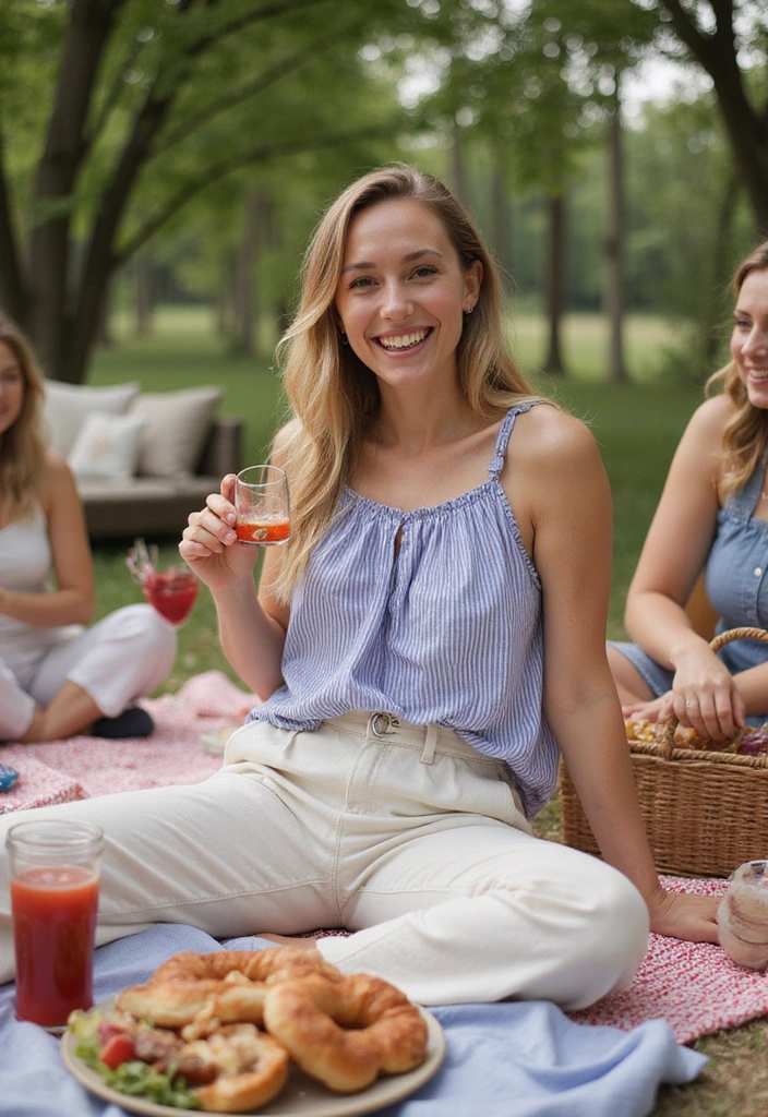 20 Festive Fourth of July Looks That Will Make You the Star of the BBQ! - 20. Relaxed Linen Pants and a Breezy Top