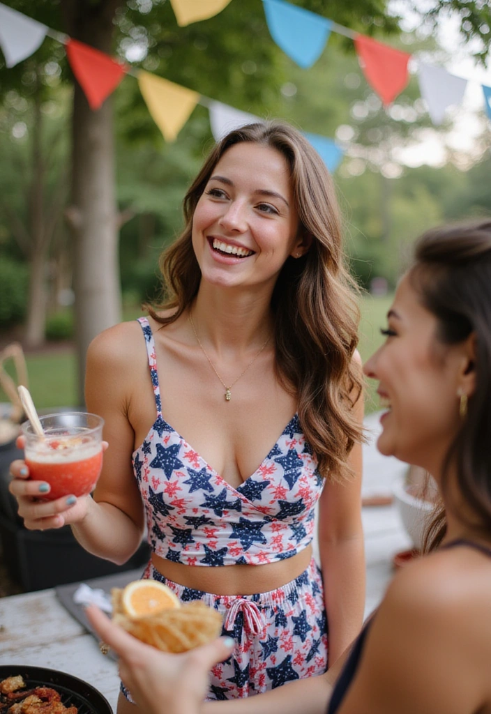 20 Festive Fourth of July Looks That Will Make You the Star of the BBQ! - 4. Patriotic Romper