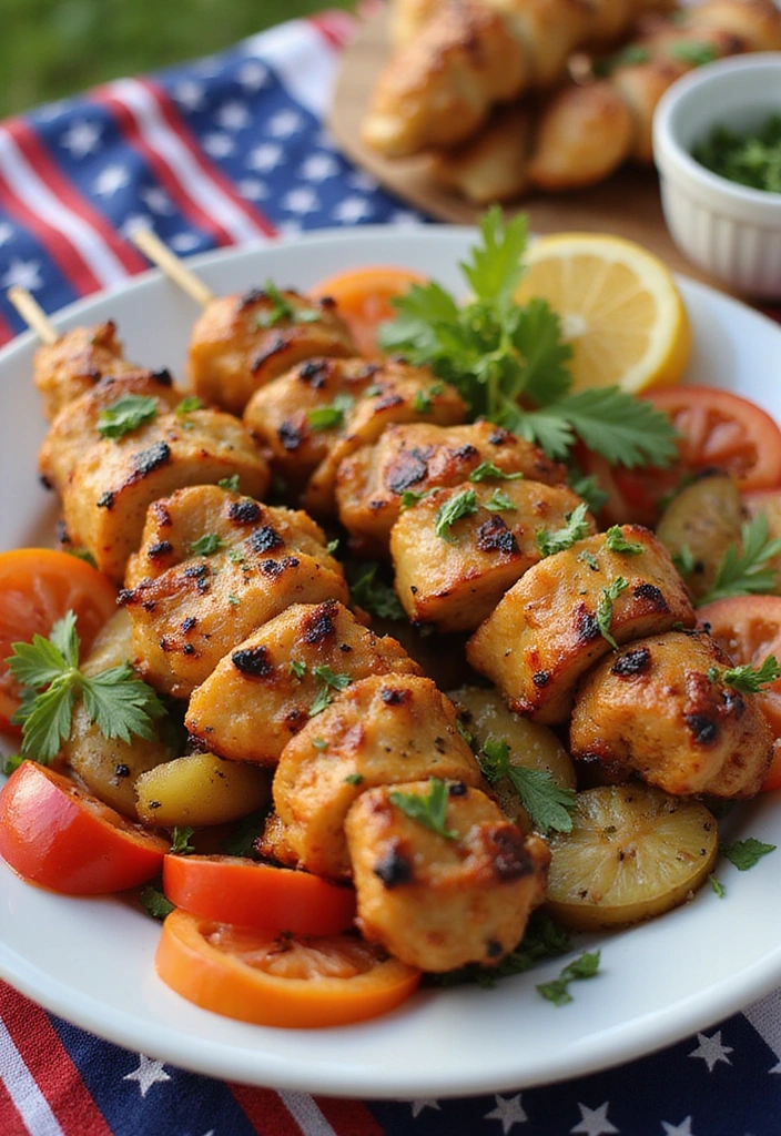 25 Jaw-Dropping Fourth of July Recipes That'll WOW Your Guests! - 1. Grilled BBQ Chicken Skewers