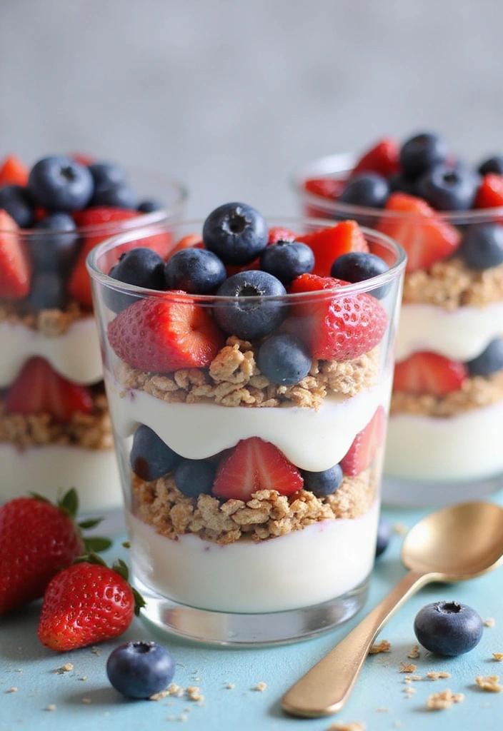 25 Jaw-Dropping Fourth of July Recipes That'll WOW Your Guests! - 10. Red, White, and Blue Parfaits