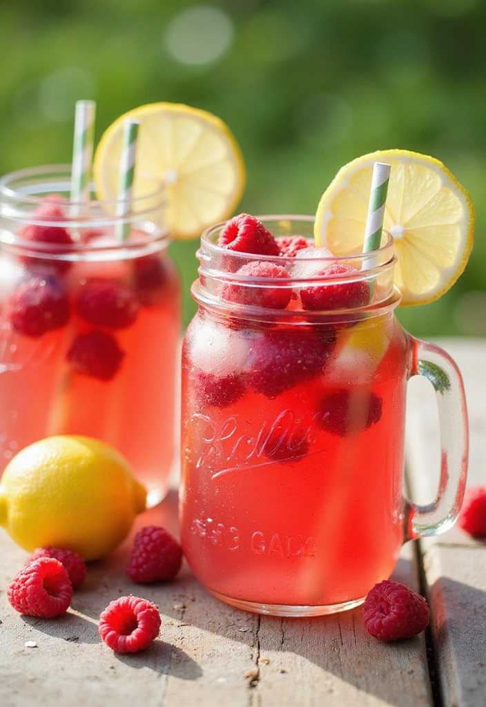 25 Jaw-Dropping Fourth of July Recipes That'll WOW Your Guests! - 3. Sparkling Raspberry Lemonade