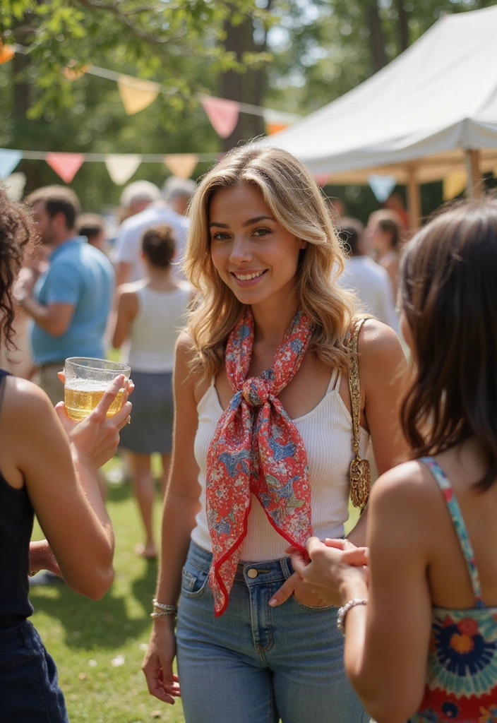 25 Must-See Fourth of July Fashion Tips for the Ultimate Celebration! - 9. Light Scarves for Layering