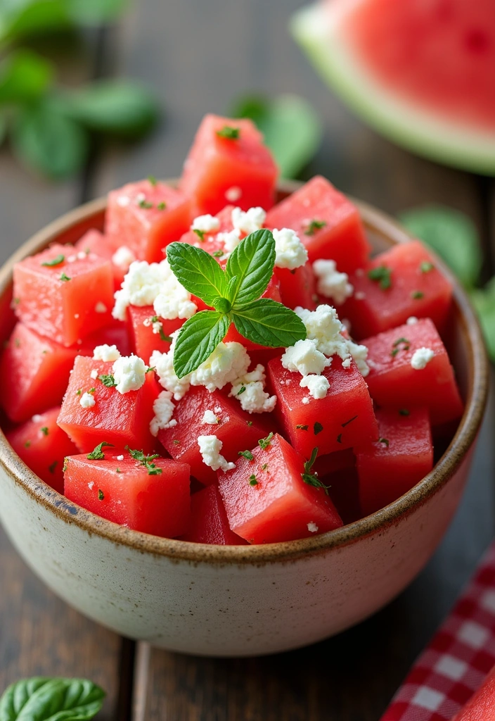 30 Refreshing Fourth of July Recipes: Salads and Desserts for a Perfect Day! - 4. Watermelon Feta Salad