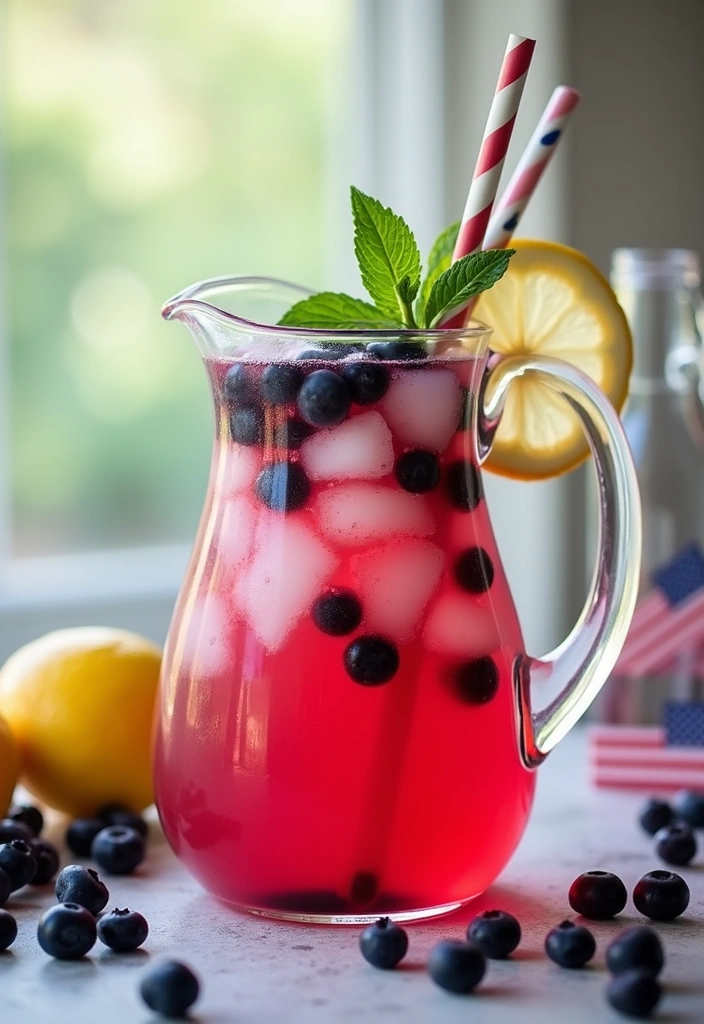 30 Refreshing Fourth of July Recipes: Salads and Desserts for a Perfect Day! - 6. Blueberry Lemonade