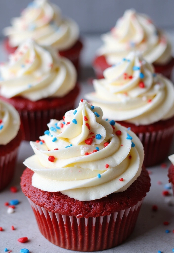 30 Refreshing Fourth of July Recipes: Salads and Desserts for a Perfect Day! - 8. Red Velvet Cupcakes