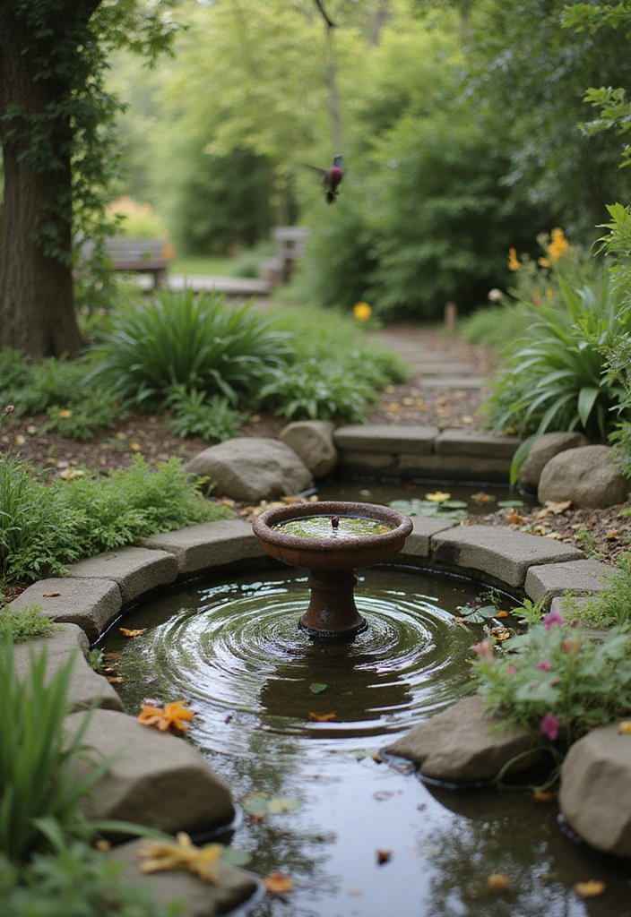 Step By Step: How to Create a Hummingbird and Butterfly Garden That Blooms All Season - 5. Water Features and Access Points
