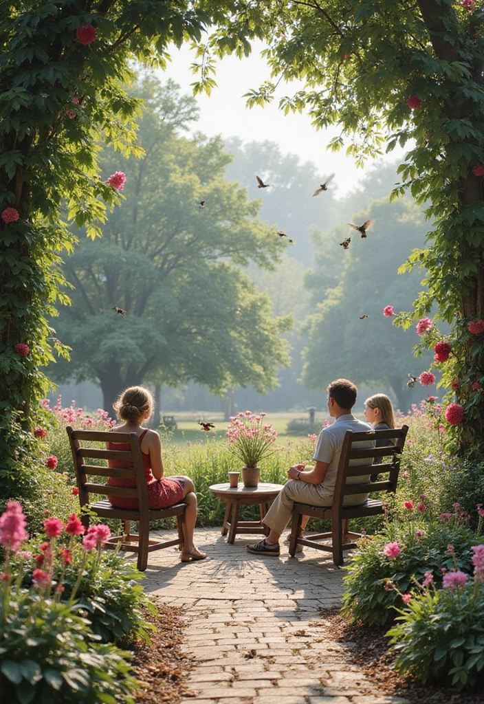 Transform Your Backyard: Step By Step to a Vibrant Hummingbird and Butterfly Pollinator Garden - Enjoying the Beauty of Your Garden