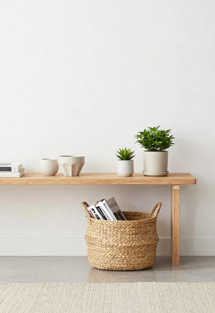 10 Minimalist Spring Decor Ideas for a Fresh Start in 2026 (Your Space Will Thank You!) - 5. Functional and Stylish Storage 1