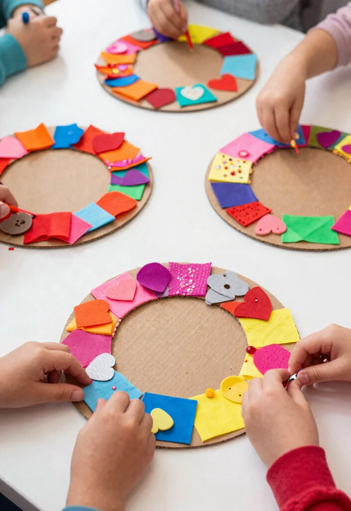 11 Fun Valentine's Day 2026 Crafts for Kids That They'll Love to Make! - 10. Valentine’s Day Wreaths 1