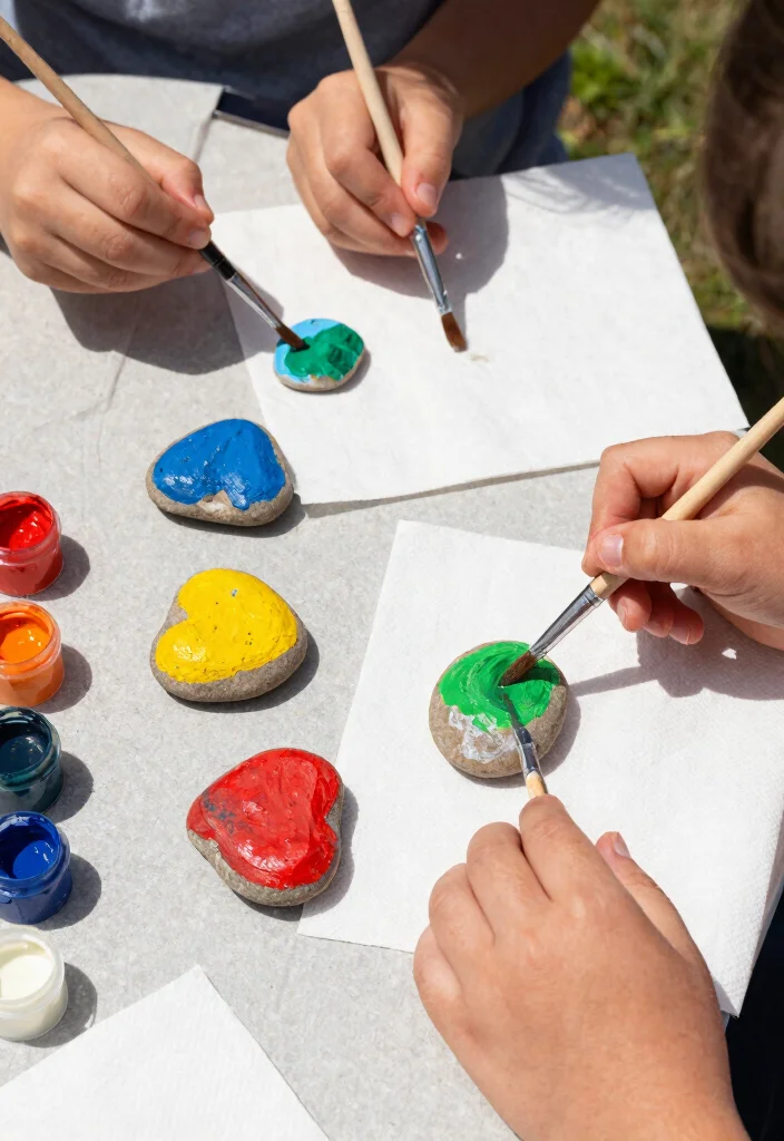 11 Fun Valentine's Day 2026 Crafts for Kids That They'll Love to Make! - 5. Painted Rock Hearts 1