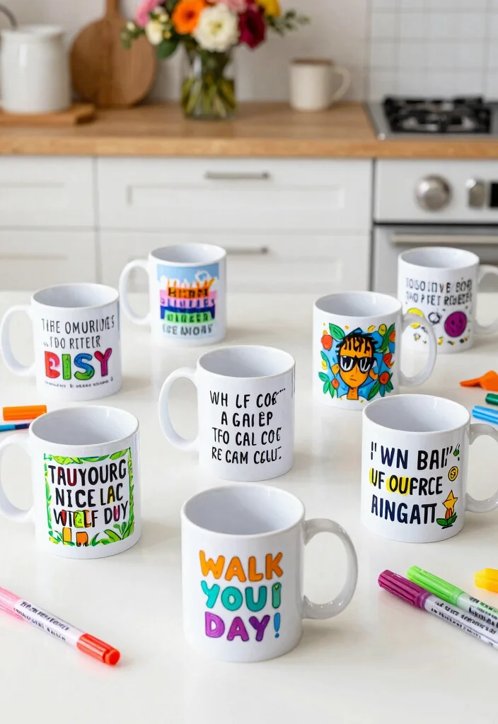 14 Adorable Galentine's Day Crafts to Make with Your Best Friends (Crafty Fun Awaits!) - 5. Customized Mugs 1