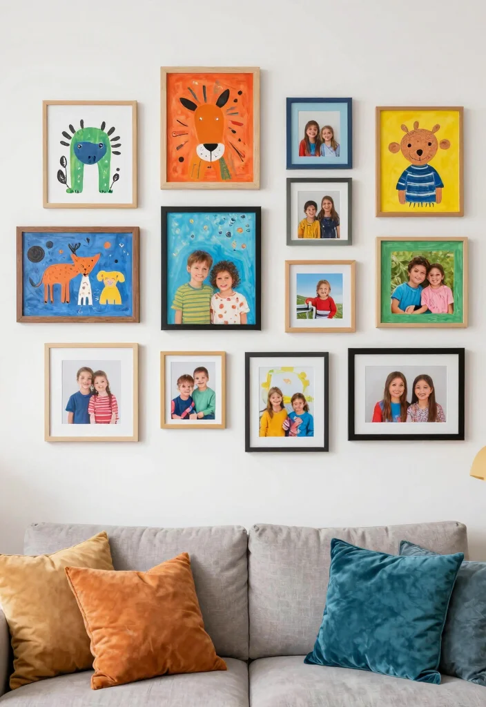 16 Family-Friendly Spring Home Redecorating Ideas for 2026 (Perfect for #11!) - 6. Playful Wall Art 1