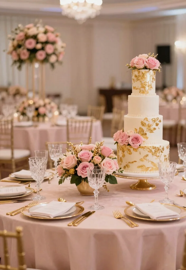16 Stunning Spring Wedding Color Palettes That Will Take Your Breath Away! - 3. Blush Pink and Gold 1