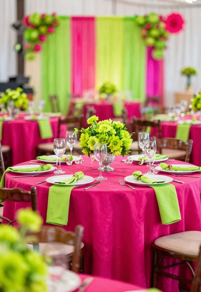 16 Stunning Spring Wedding Color Palettes That Will Take Your Breath Away! - 7. Fuchsia and Lime Green 1