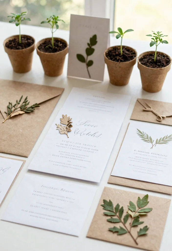17 Beautiful Spring Wedding Invitation Designs That Will Set the Tone for Your Big Day! - 17. Eco-Friendly Choices 1