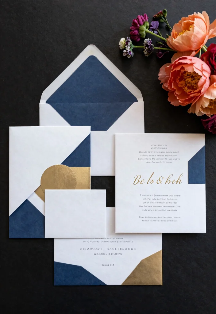 17 Beautiful Spring Wedding Invitation Designs That Will Set the Tone for Your Big Day! - 6. Modern Geometric Designs 1