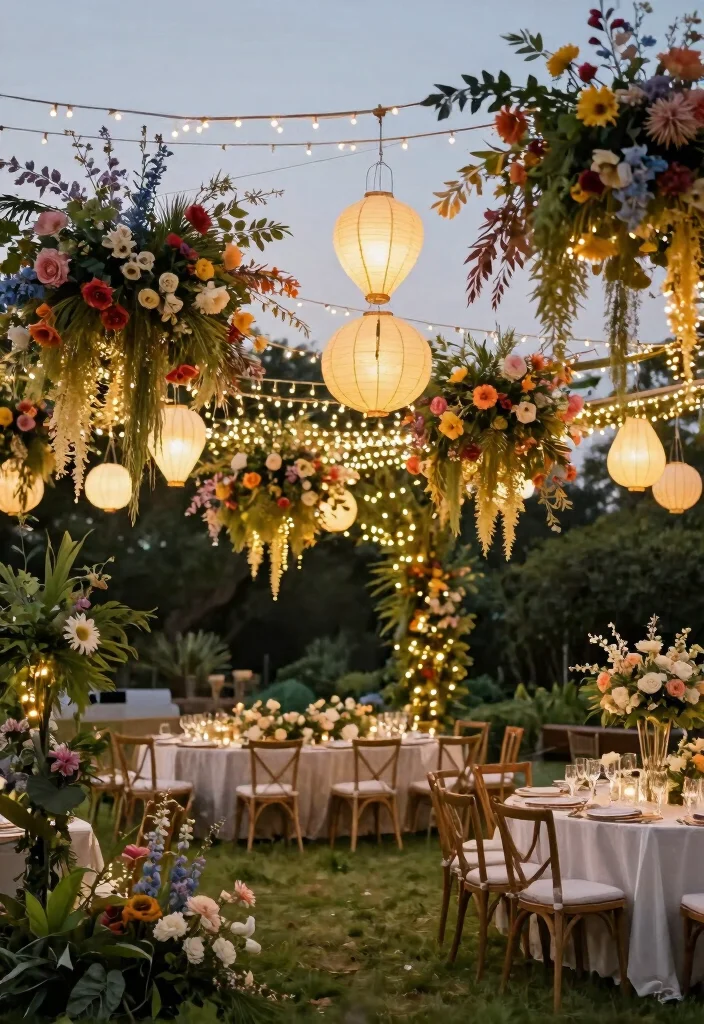 18 Creative Spring Wedding Decor Ideas That Will Wow Your Guests! - 3. Whimsical Hanging Decor 1