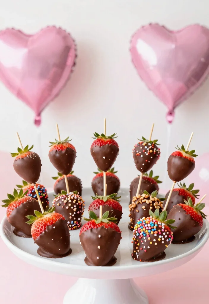 18 Delicious Galentine's Day Recipes That Will Impress Your Squad (Especially #9!) - 3. Chocolate-Covered Strawberry Skewers 1