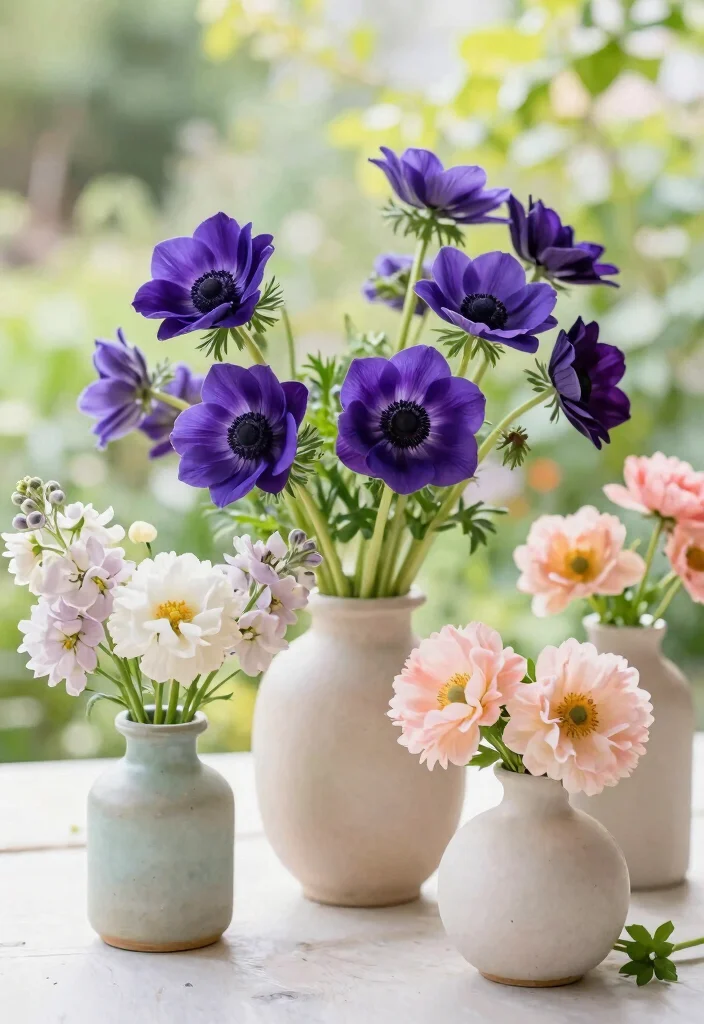 20 Breathtaking Spring Flower Arrangements for Your Dream Wedding! - 11. Charming Anemone Blossoms 1