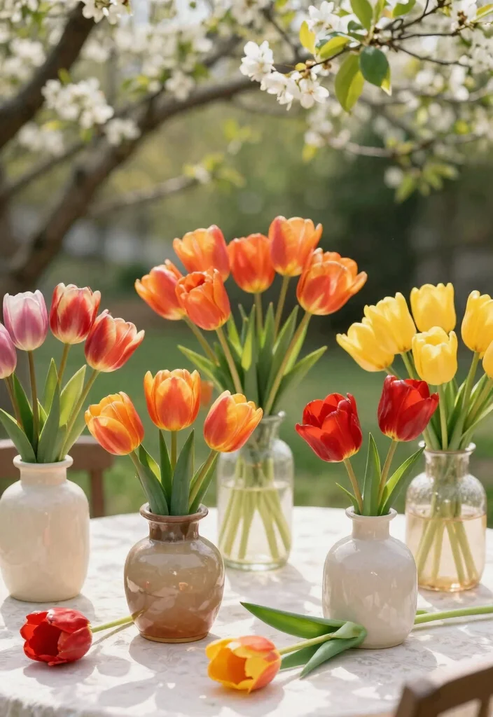 20 Breathtaking Spring Flower Arrangements for Your Dream Wedding! - 2. Tulip Elegance 1