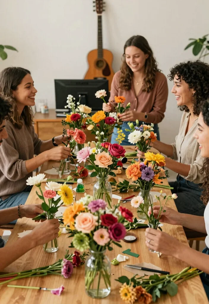 21 Fun Galentine's Day Party Themes That Will Have Everyone Talking! - 16. DIY Flower Arrangement Party 1