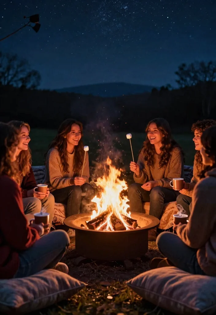 21 Fun Galentine's Day Party Themes That Will Have Everyone Talking! - 21. Cozy Fireside Gathering 1