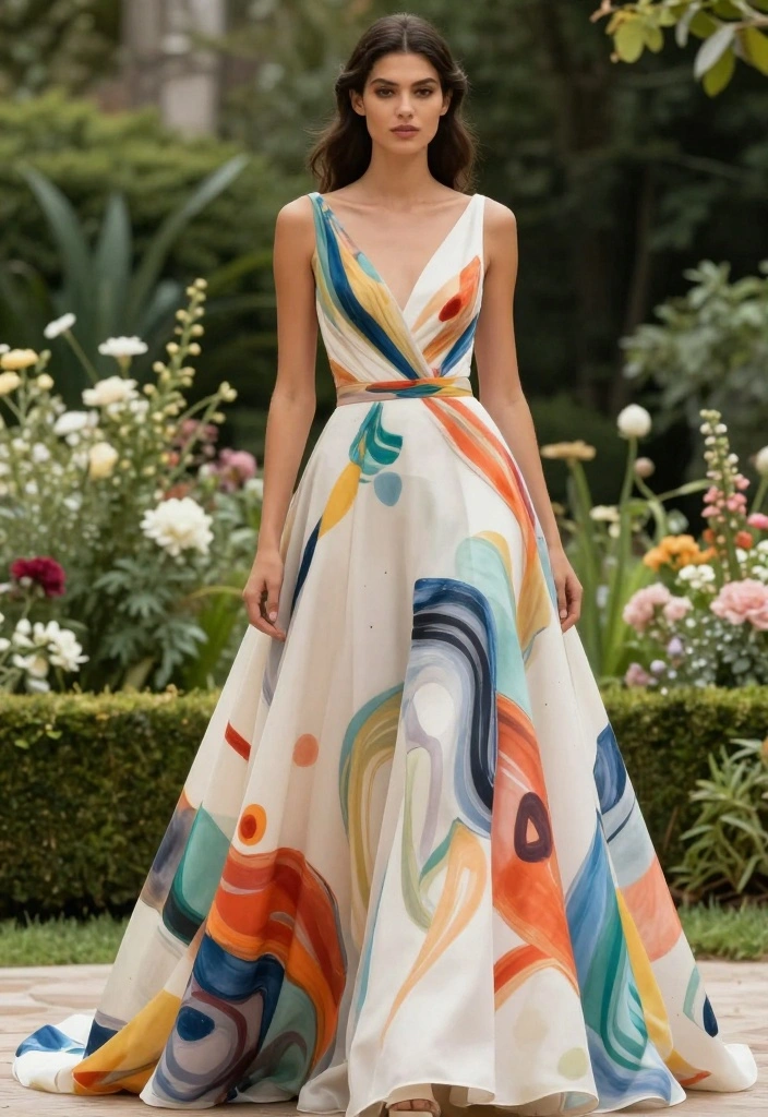 21 Gorgeous Spring Bridal Fashion Trends You Can't Miss This Season! - 14. Artistic Prints 1