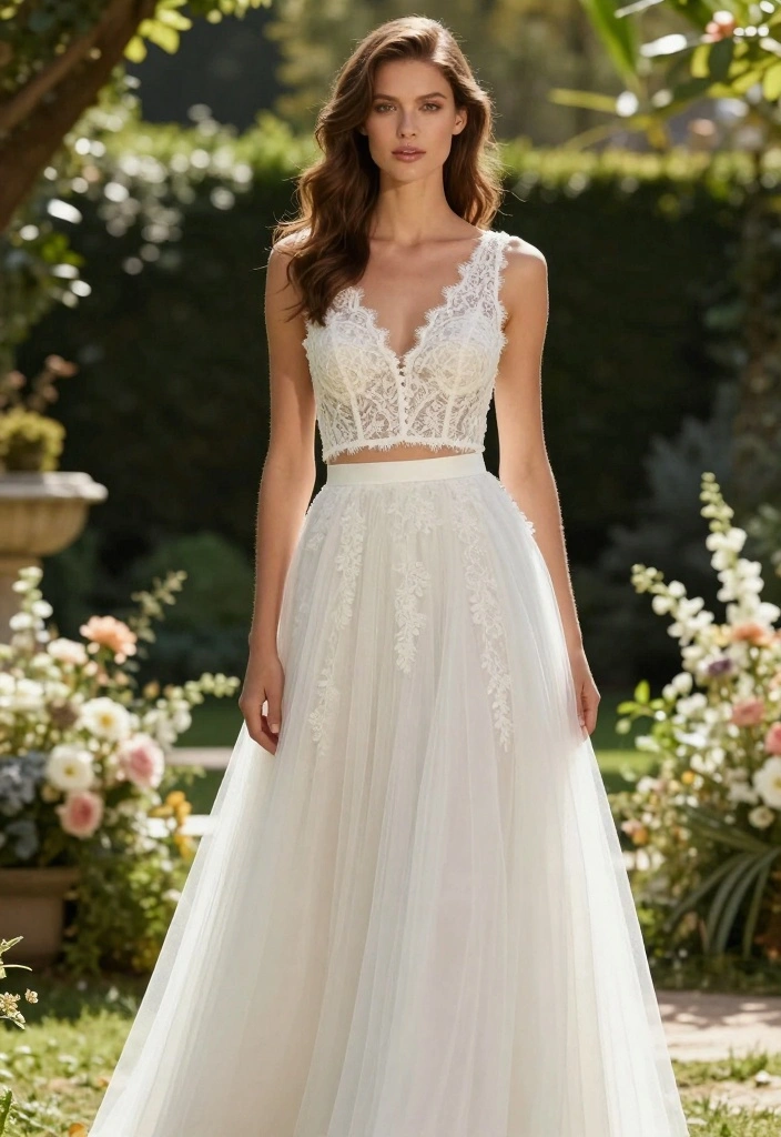21 Gorgeous Spring Bridal Fashion Trends You Can't Miss This Season! - 5. Two-Piece Wonders 1