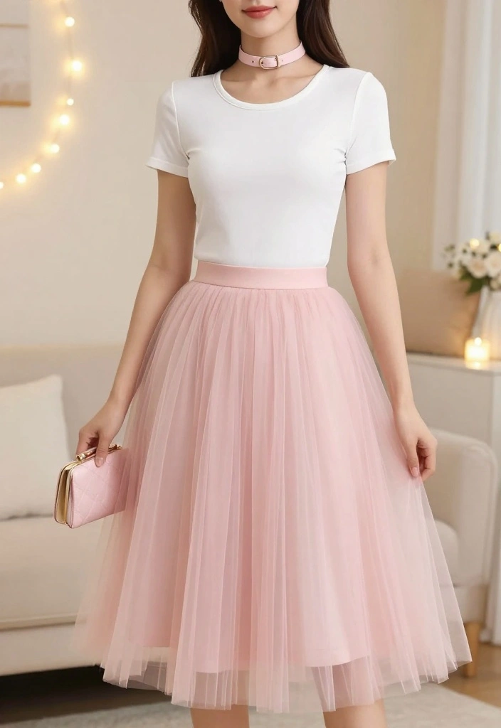 22 Stunning Galentine's Day Outfit Ideas That Will Make You the Star of the Night! - 1. Flirty Tulle Skirt 1