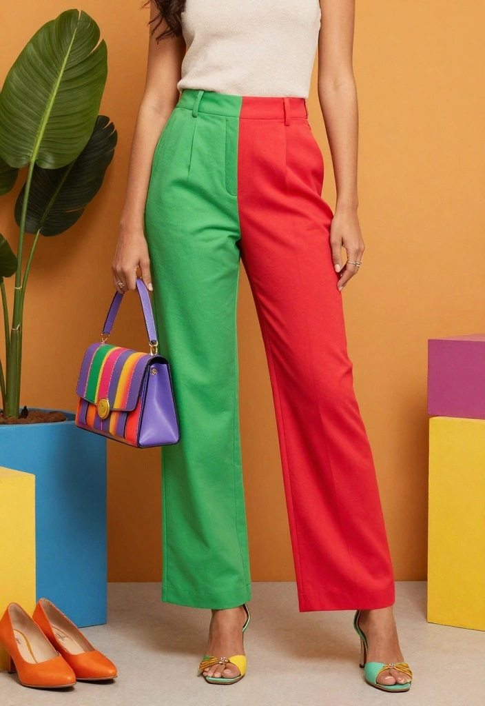 22 Stunning Galentine's Day Outfit Ideas That Will Make You the Star of the Night! - 17. Brightly-Colored Pants 1