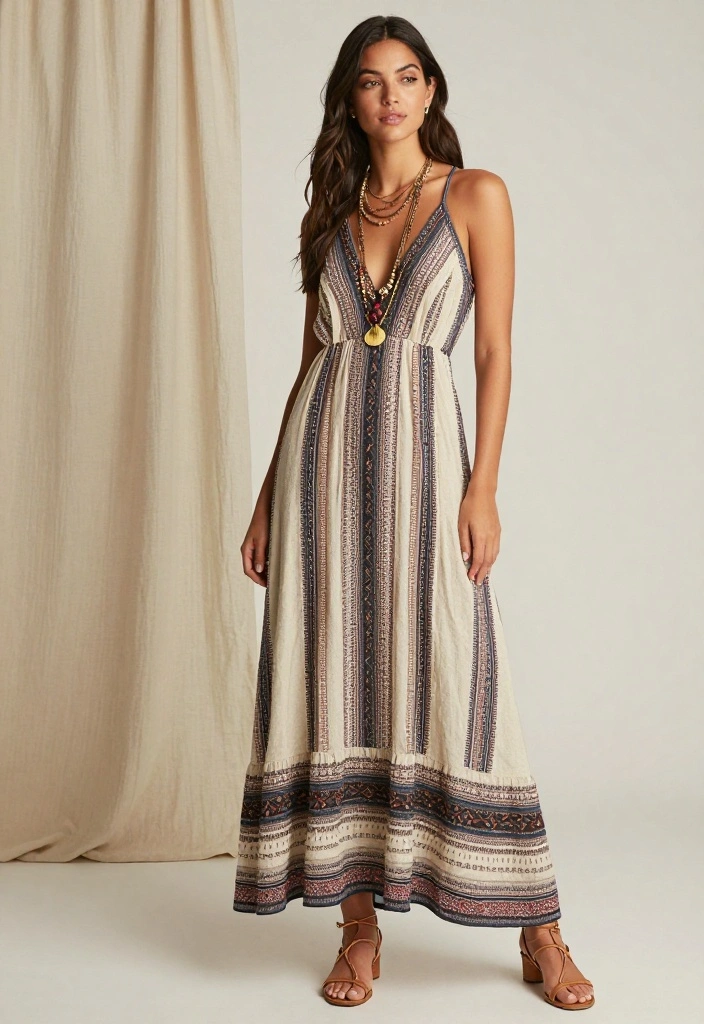 22 Stunning Galentine's Day Outfit Ideas That Will Make You the Star of the Night! - 8. Boho Chic Maxi Dress 1