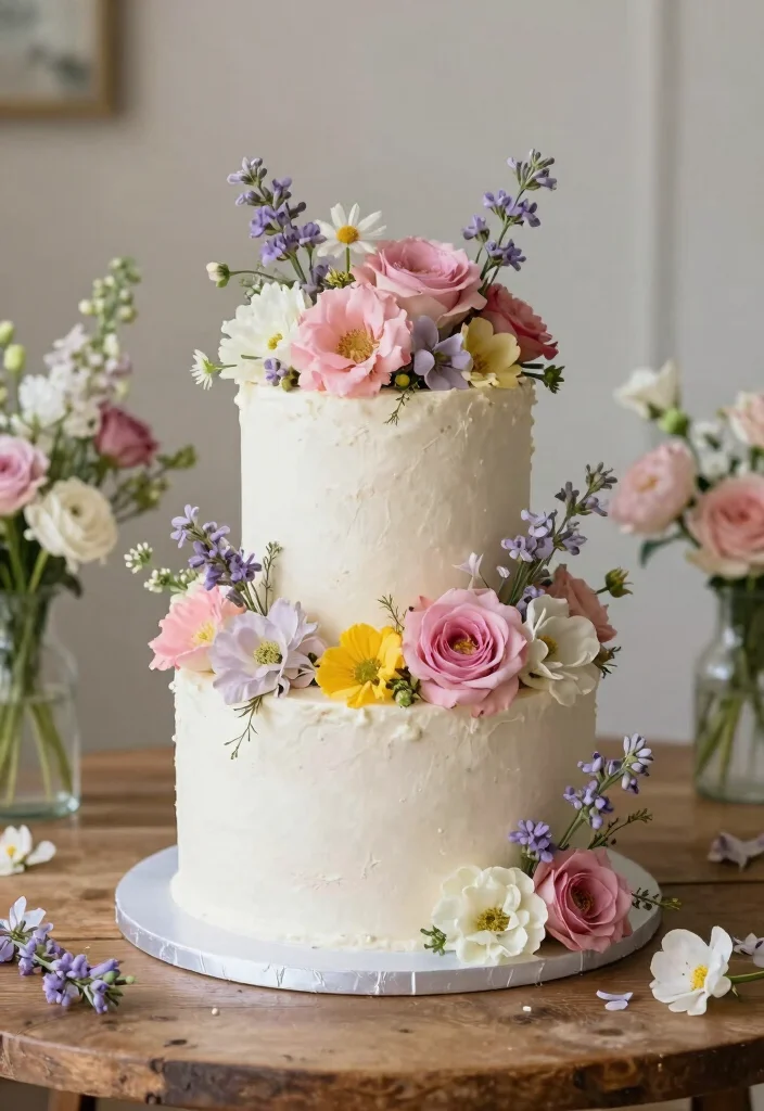 25 Stunning Spring Wedding Inspo Ideas That Will Leave You Breathless! - 12. Floral Cake Designs 1