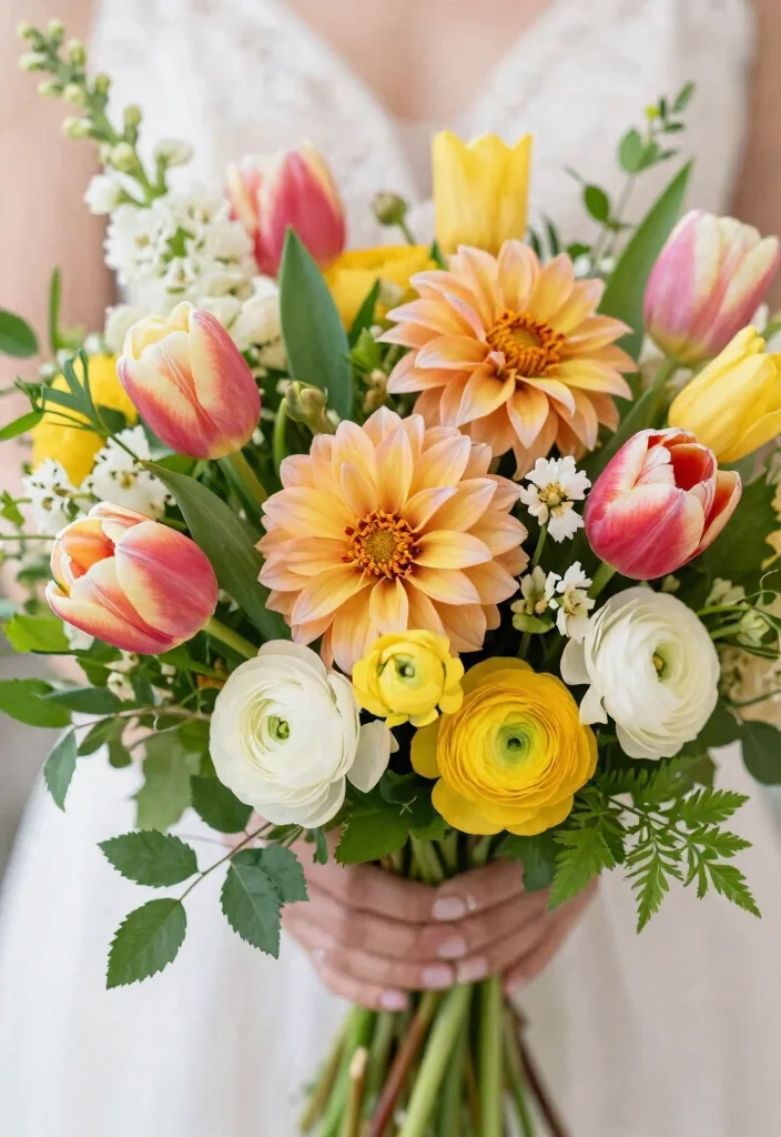 25 Stunning Spring Wedding Inspo Ideas That Will Leave You Breathless! - 13. Bright and Bold Bouquets 1