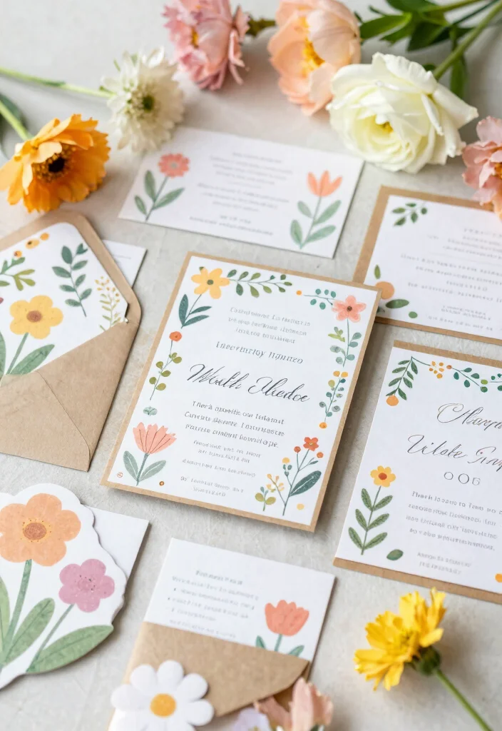 25 Stunning Spring Wedding Inspo Ideas That Will Leave You Breathless! - 6. Whimsical Invitations 1