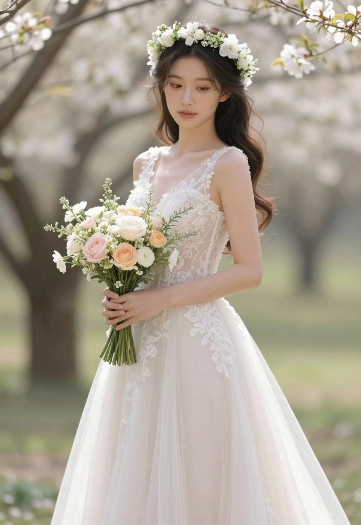 25 Stunning Spring Wedding Inspo Ideas That Will Leave You Breathless! - 7. Ethereal Bridal Looks 1