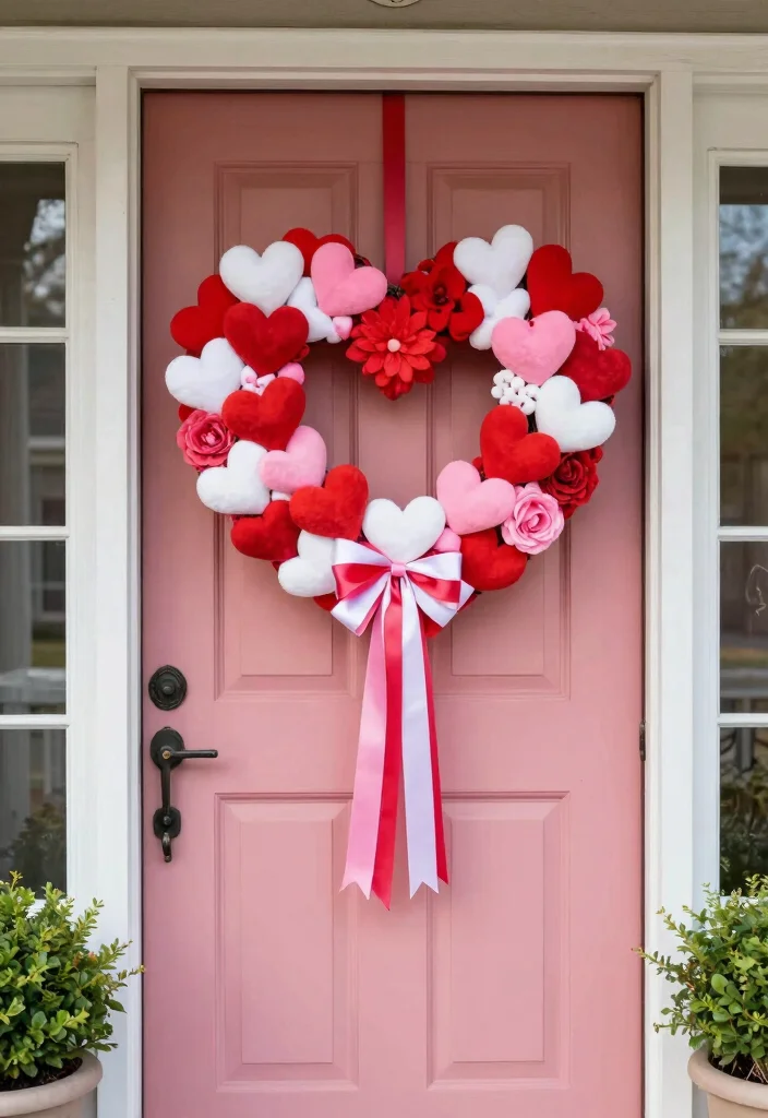 30 Stunning Valentine's Day 2026 Decor Ideas That Will Wow Your Guests! - 5. DIY Heart Wreaths 1