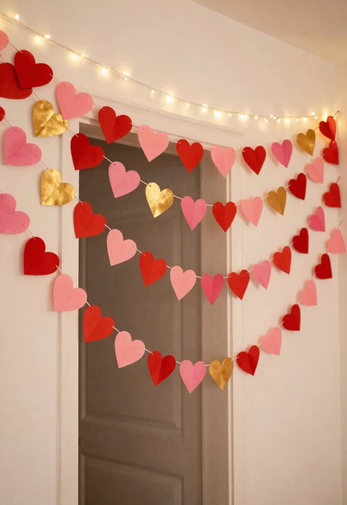 30 Stunning Valentine's Day 2026 Decor Ideas That Will Wow Your Guests! - 8. Valentine’s Day Garlands 1