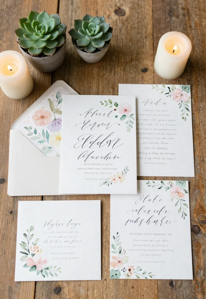 Spring Wedding Inspo: 25 Stunning Ideas That Will Leave You Breathless! - 6. Artistic Invitations 1