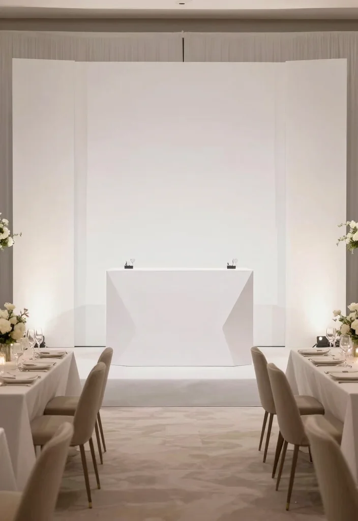 Unleash Your Creativity: Unique Wedding Themes for Summer 2026 Unveiled! - 8. Modern Minimalism 1