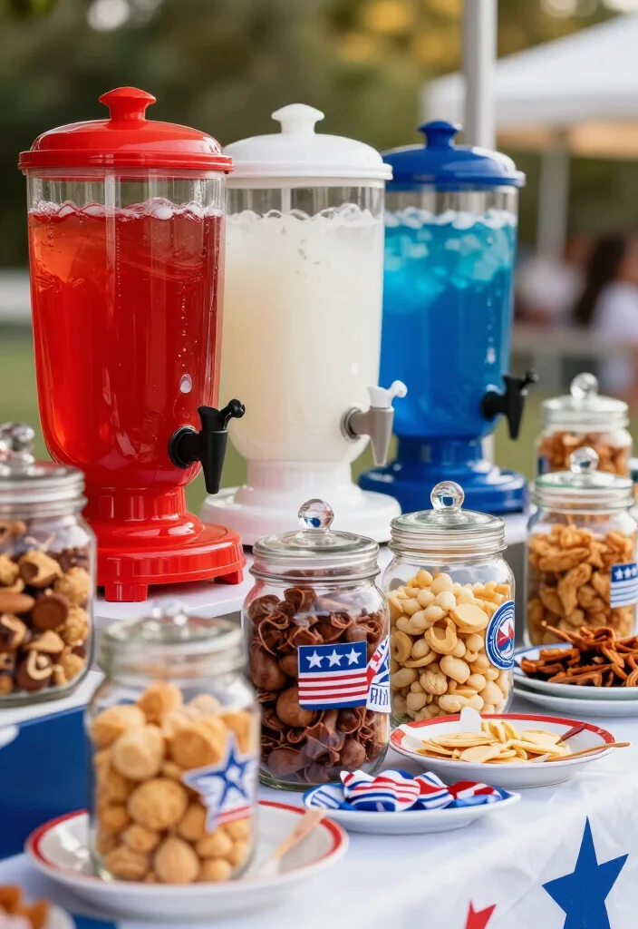 10 Stunning Labor Day Porch Decor Ideas to Wow Your Guests! - 10. Labor Day-Themed Refreshments 1